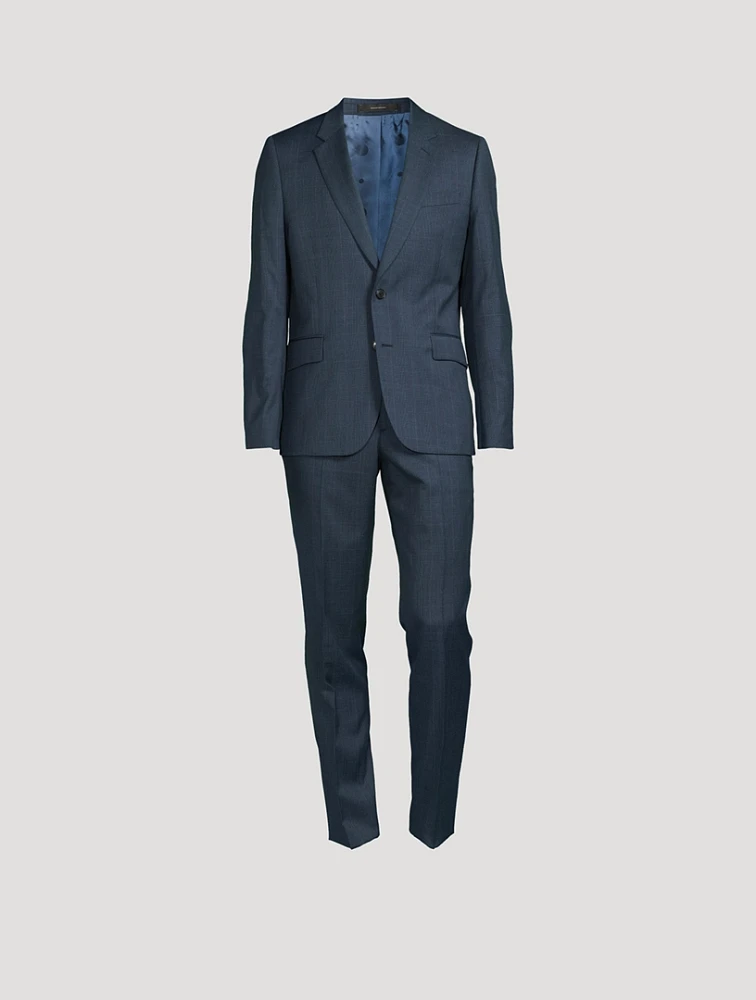 Wool Two-Piece Tailored-Fit Suit