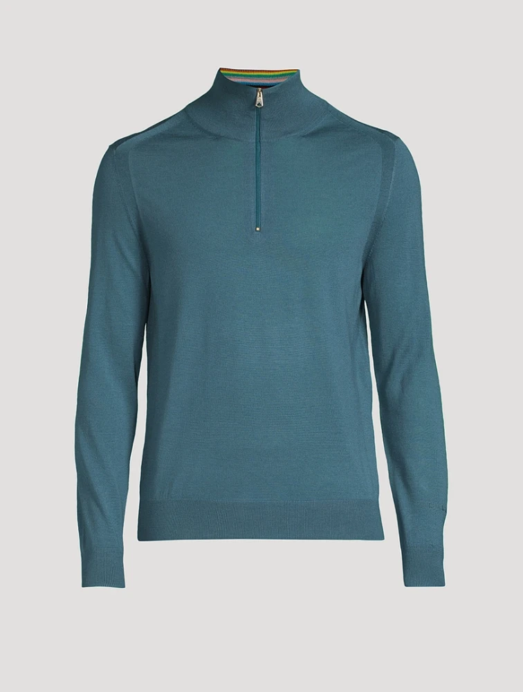 Wool Quarter-Zip Sweater