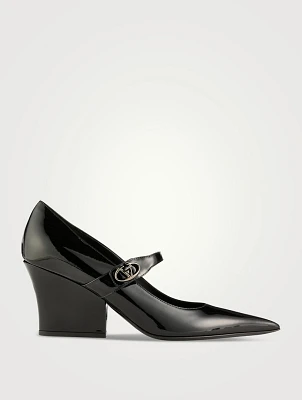 VLogo Locker Leather Mary Jane Pumps