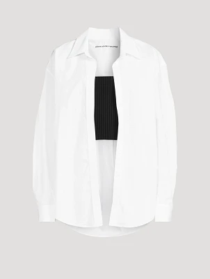 Layered Cami And Poplin Shirt