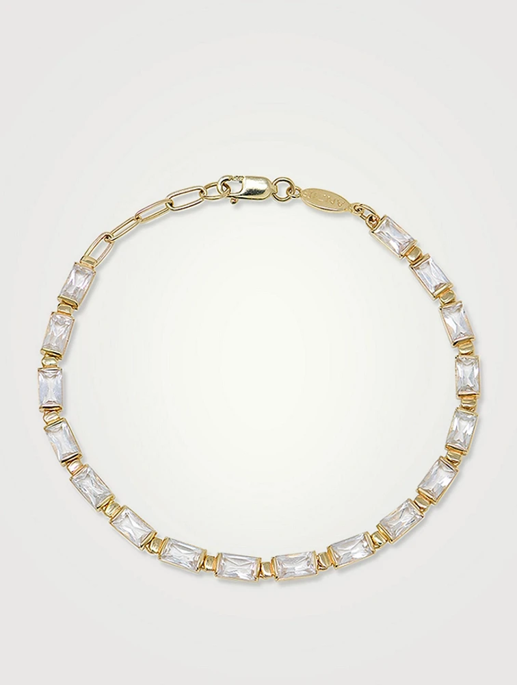 Cléo Carré 14K Gold Baguette Tennis Bracelet