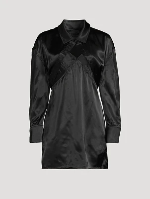 Layered Satin Mini Dress And Bolero
