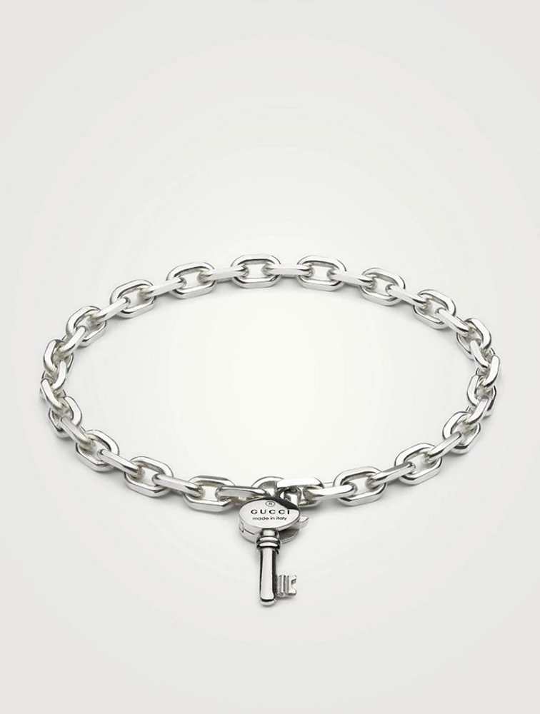 Silver Trademark Bracelet With Key
