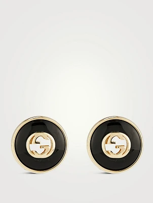 Gucci Interlocking 18K Stud Earrings