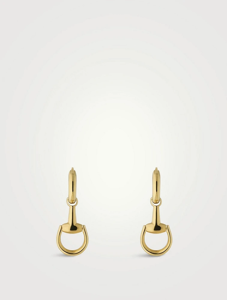 Horsebit 18K Gold Drop Earrings