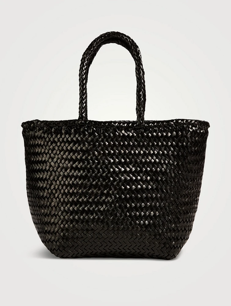 Small Grace Leather Basket Bag