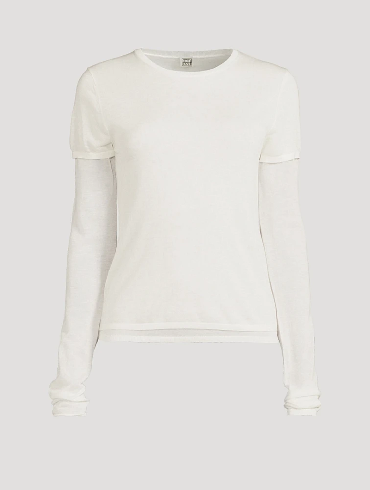 Layered Knit T-Shirt