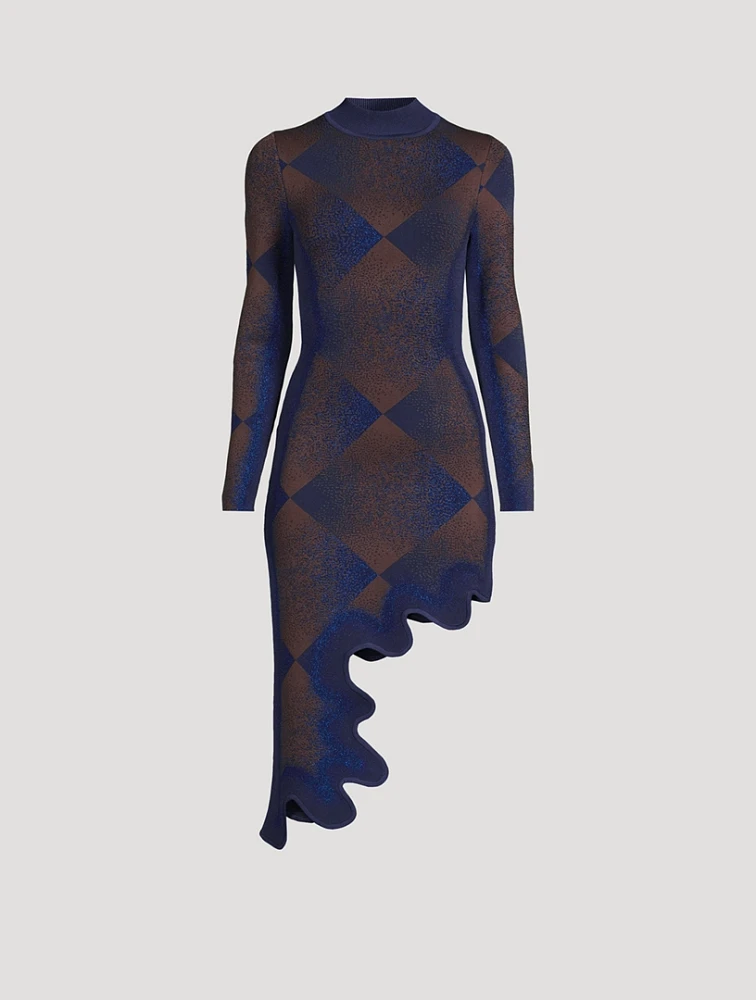 Dobby Wavy Mini Dress