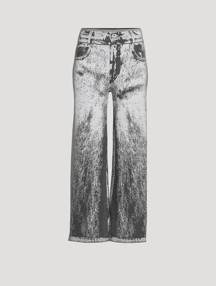 Zahra Trompe L'œil Wide-Leg Jeans