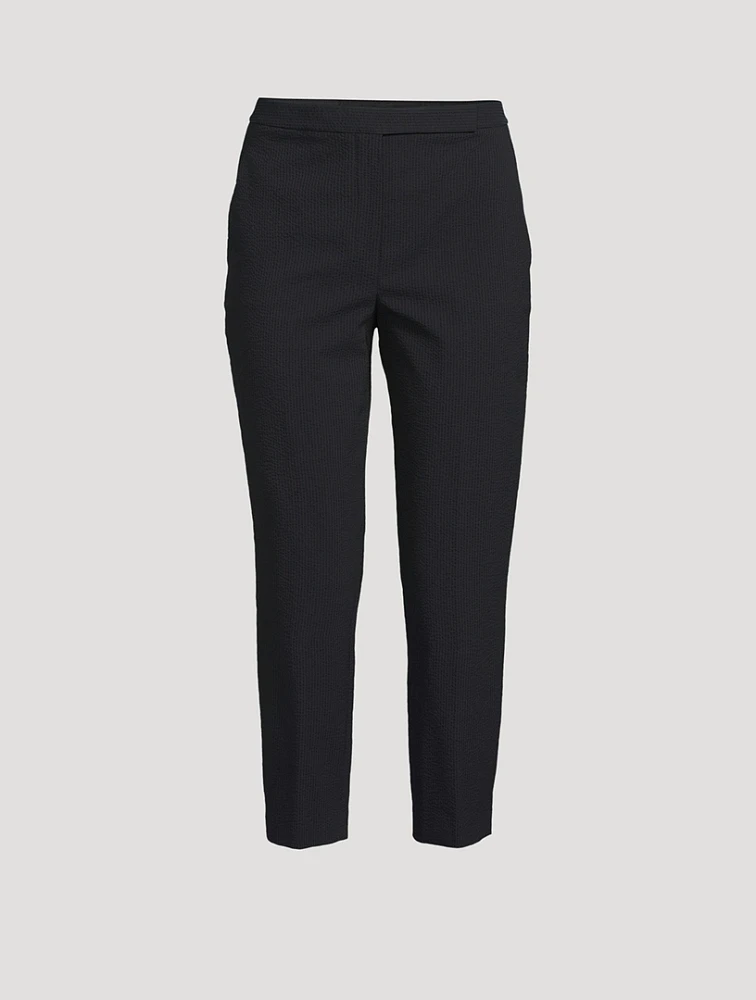 Slim Seersucker Trousers