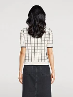 Krissa Jacquard Short-Sleeve Sweater