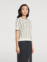 Krissa Jacquard Short-Sleeve Sweater