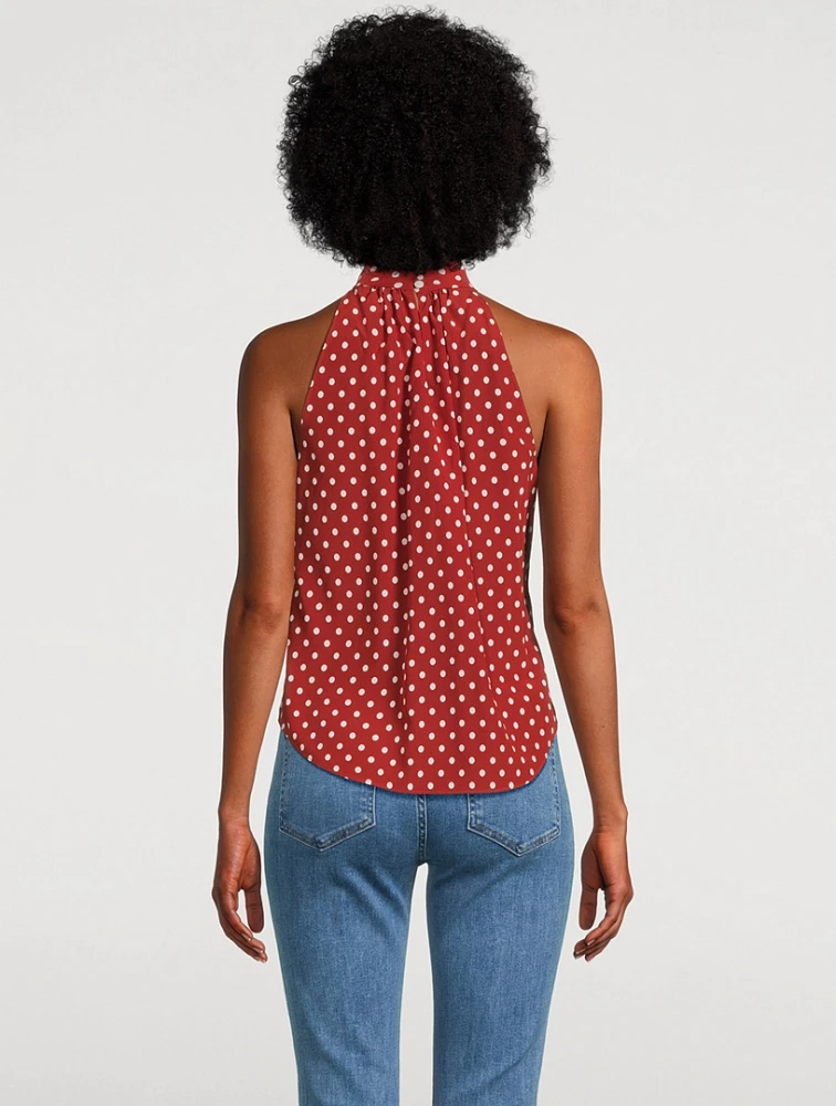 Kovi Halter Top Polka Dot Print