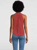Kovi Halter Top Polka Dot Print