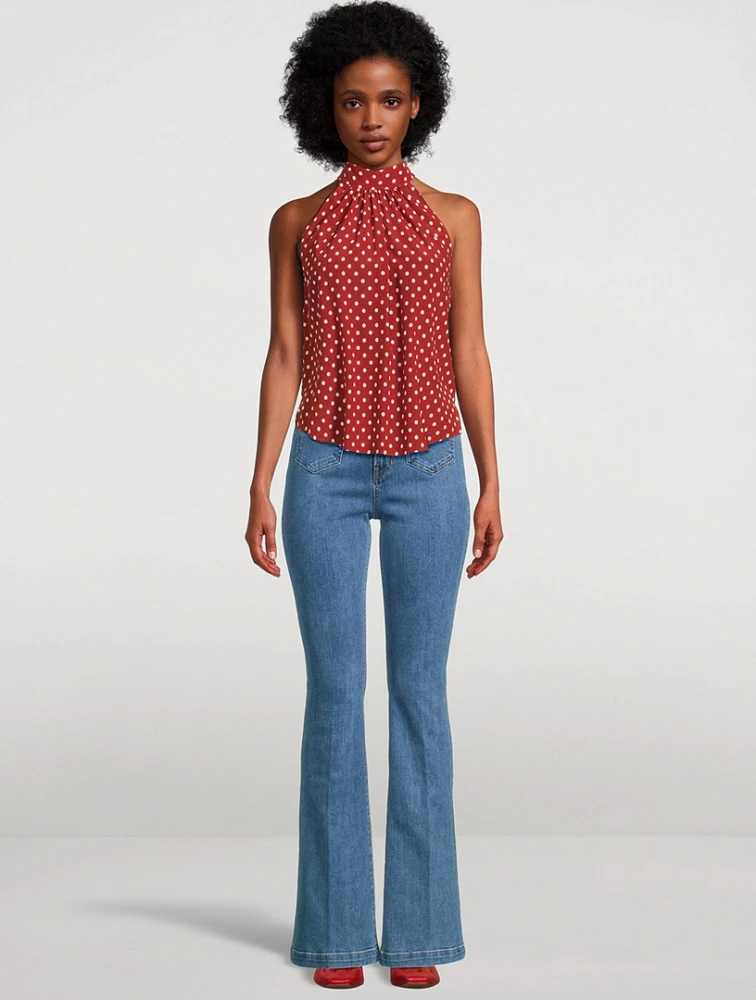 Kovi Halter Top Polka Dot Print