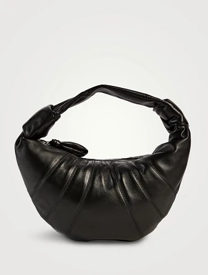 Mini Fortune Croissant Leather Shoulder Bag