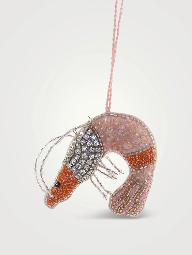Beaded Shrimp Ornament