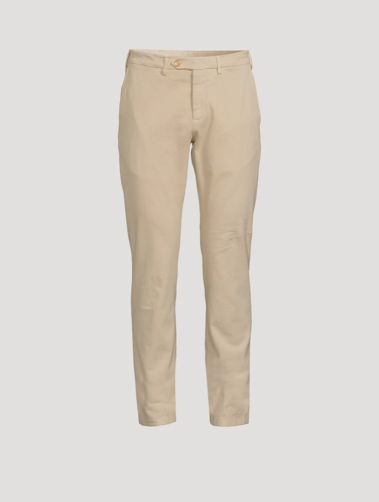 Stretch Cotton Twill Chino Pants