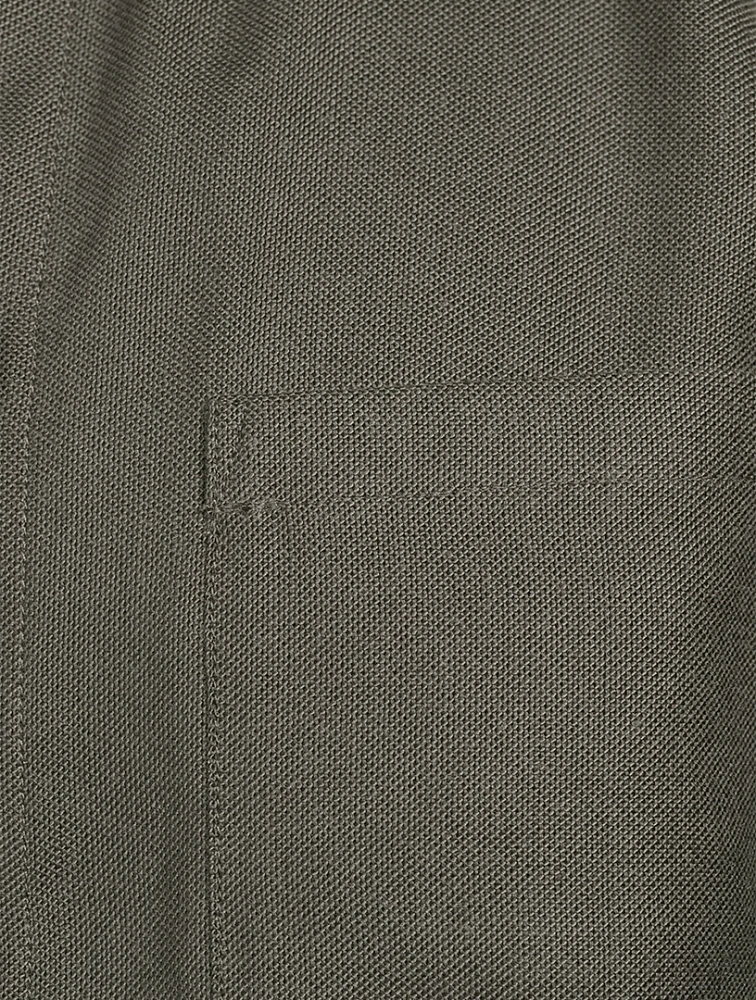 Linen-Blend Short-Sleeve Shirt