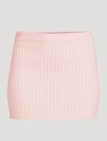 Cotton-Blend Mini Skirt