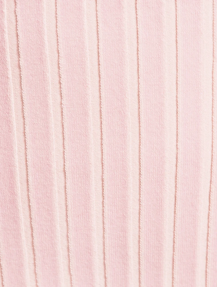 Cotton-Blend Mini Skirt