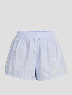 Cotton Boxer Shorts Stripe Print
