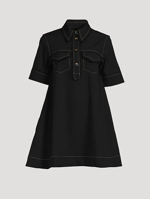 Crêpe Shirt Dress