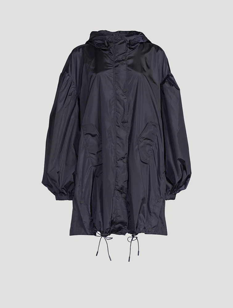 Puff-Sleeve Trapeze Parka