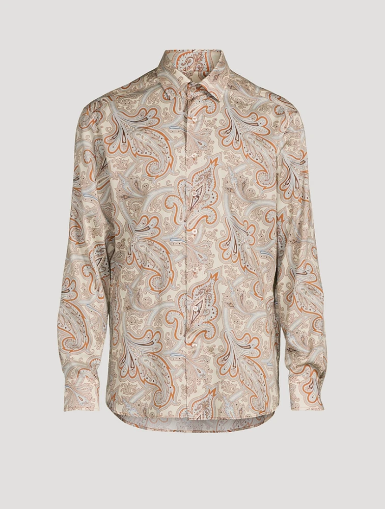 Poplin Shirt Paisley Print