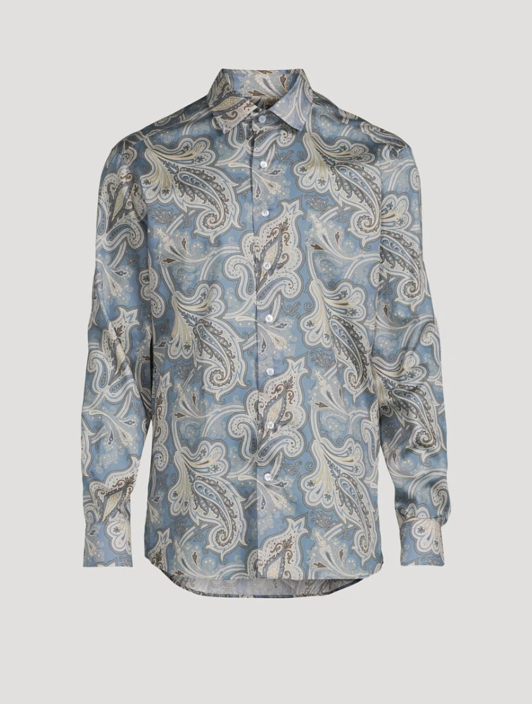 Poplin Shirt Paisley Print