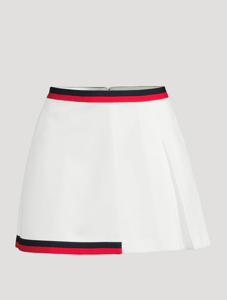 Mila Serif Logo Pleated Skirt