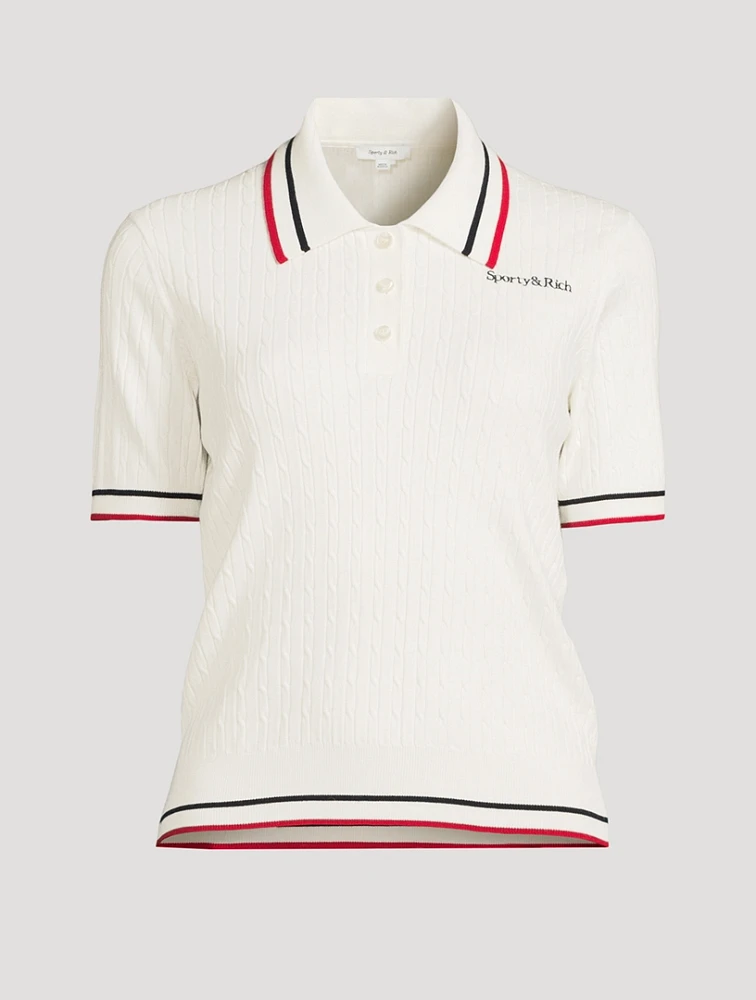 Mila Serif Logo Polo Sweater