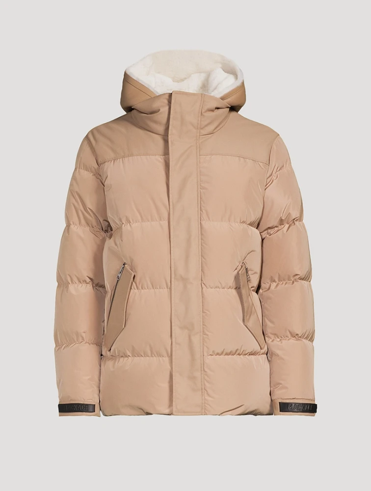 Riley Down Jacket With Shearling Bib