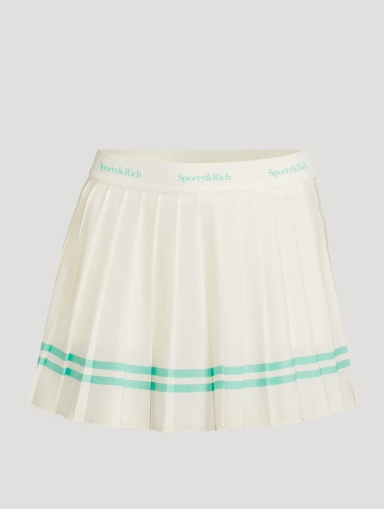 Serif Logo Tennis Skirt