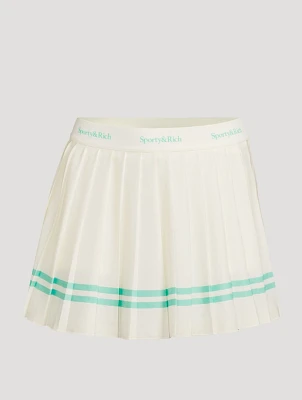 Serif Logo Tennis Skirt