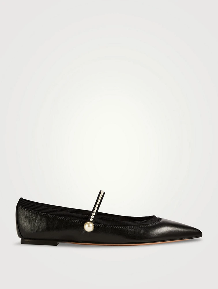 Romy Leather Mary Jane Ballet Flats