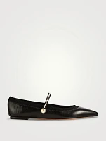 Romy Leather Mary Jane Ballet Flats