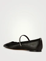 Romy Leather Mary Jane Ballet Flats