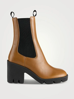 Stride Leather Heeled Chelsea Boots