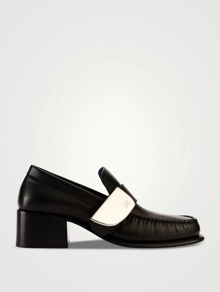 London Shield Leather Loafers