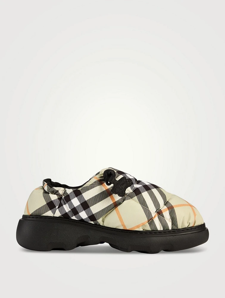 Pillow Shoes Check Print