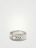 Move Noa Pavé 18K White Gold Ring With Diamonds