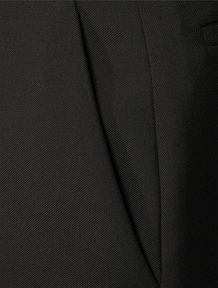 Double Compact Drill Wide-Leg Trousers