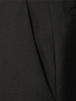Double Compact Drill Wide-Leg Trousers