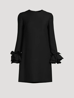 Ruffle-Trimmed Crêpe Couture Mini Dress