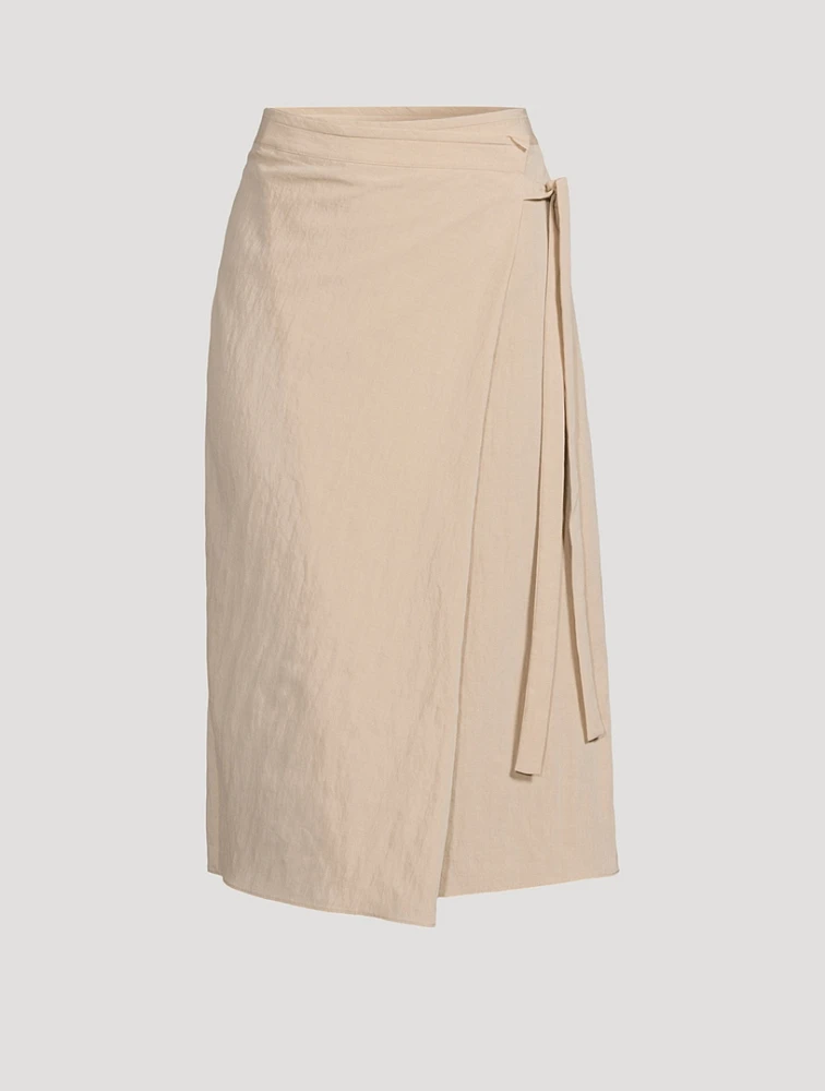 Asymmetric Wrap Skirt