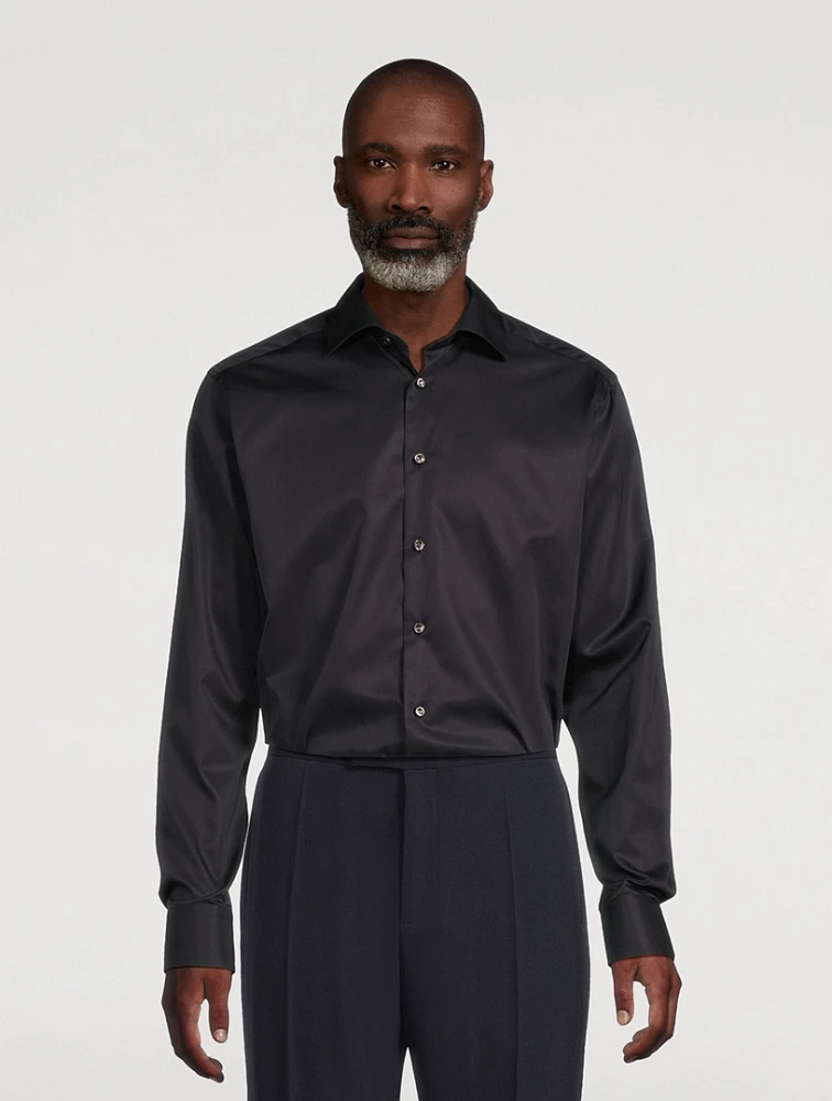 Slim-Fit Elevated Twill Shirt
