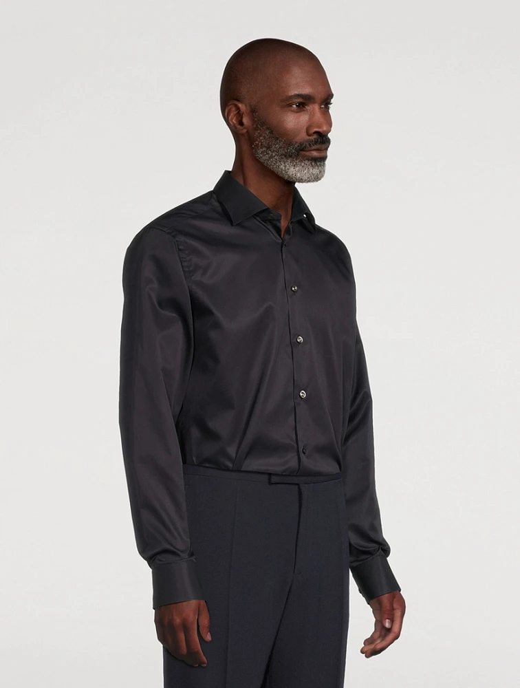 Slim-Fit Elevated Twill Shirt