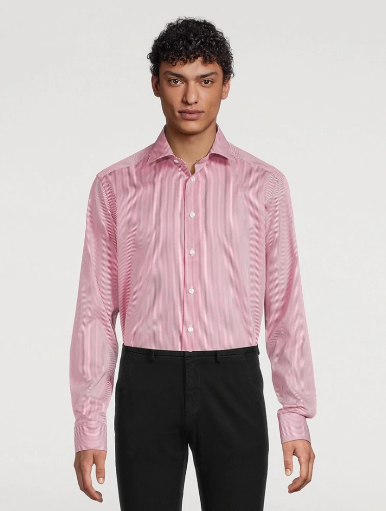 Slim-Fit Striped Elevated Shirt