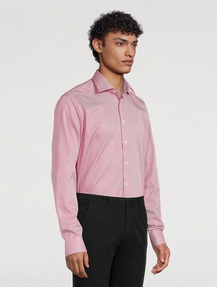 Slim-Fit Striped Elevated Shirt